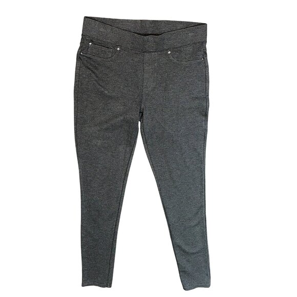 Seven7 Super Comfy Versatile Charcoal Pull On Leggings Soft Stretch Rayon Blend - Picture 1 of 9